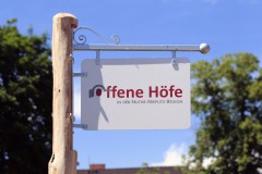 Schild Offene Höfe