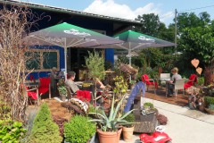 Sommerterrasse im Café, Foto: Peter Kramer
