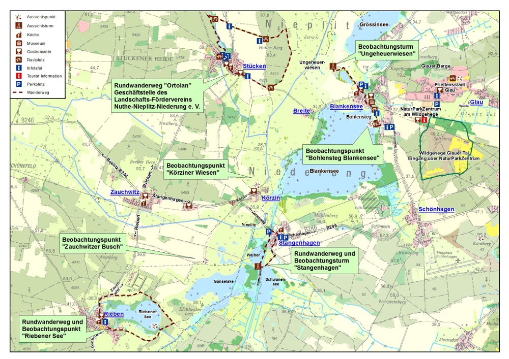 Naturpark Nuthe Nieplitz - Beobachtungsmöglichkeiten im Naturpark